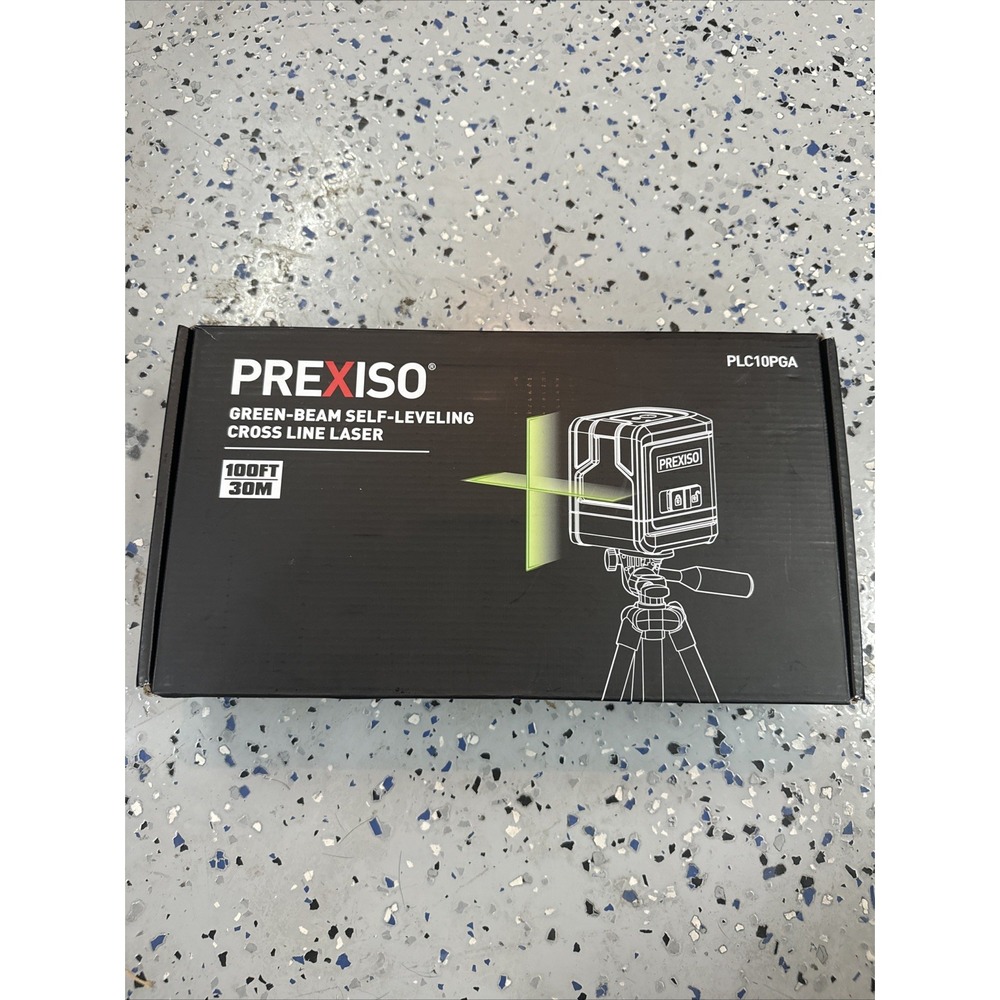PREXISO Laser Level with Tripod, 100Ft Dual Modules Self Leveling Cross Line New